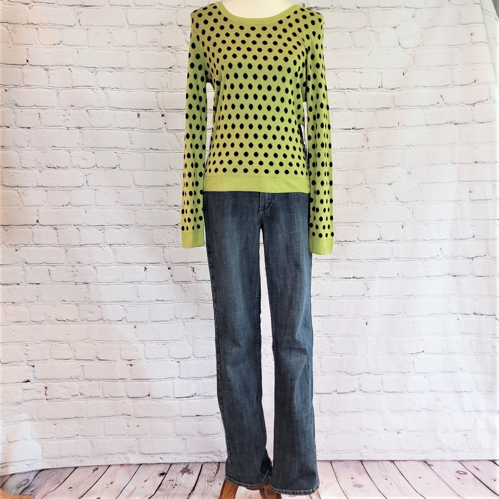 NWT KENSIE REVERSIBLE Soft Polka Dot Sweater, Medium